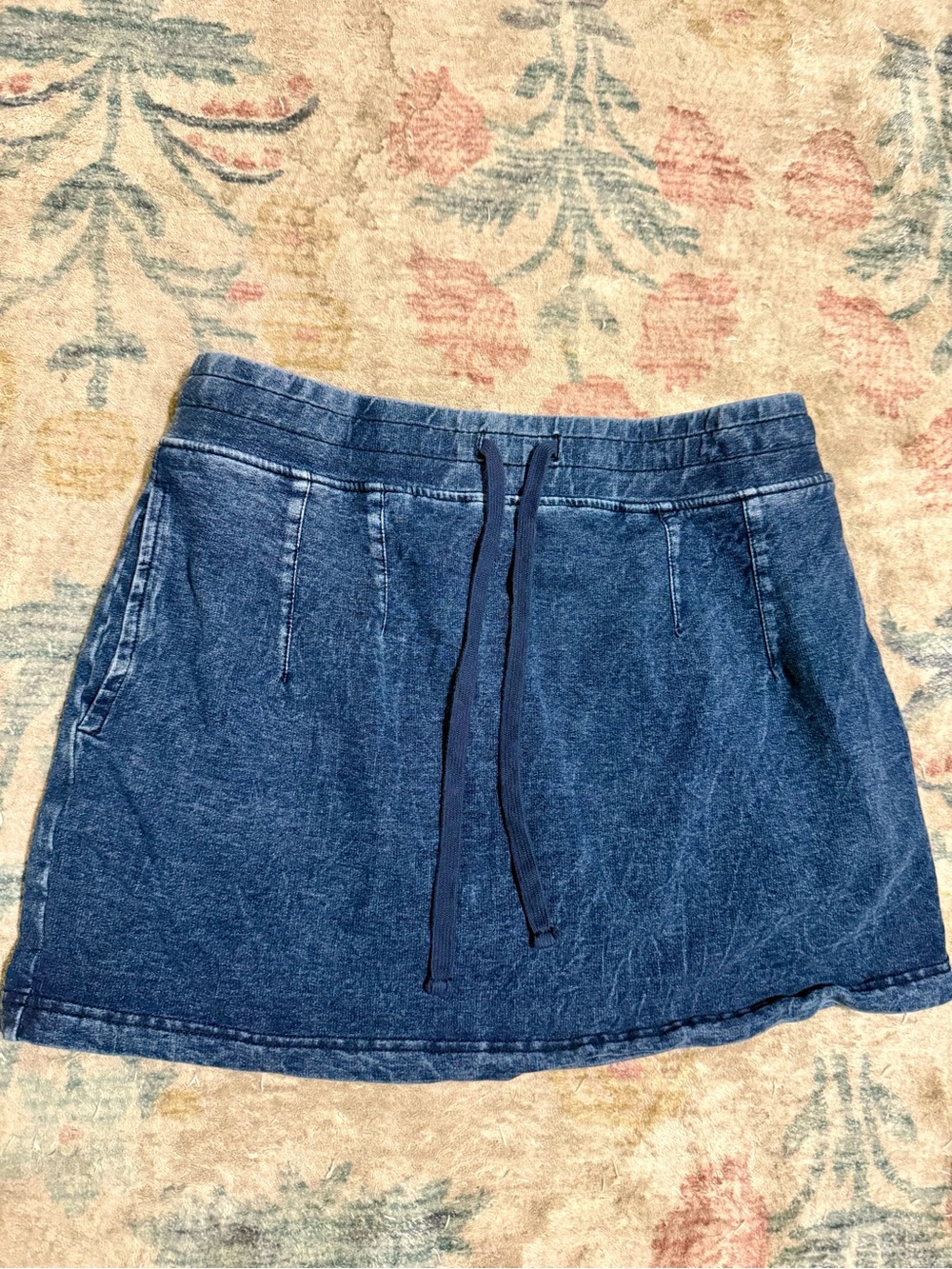 AS Revival Athletic Blue Washed Cotton Skirt Size Medium